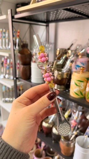 Bombilla con Mariposa de brillos - Imagen 5