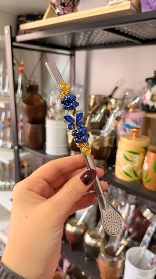 Bombilla con Mariposa de brillos - Imagen 3